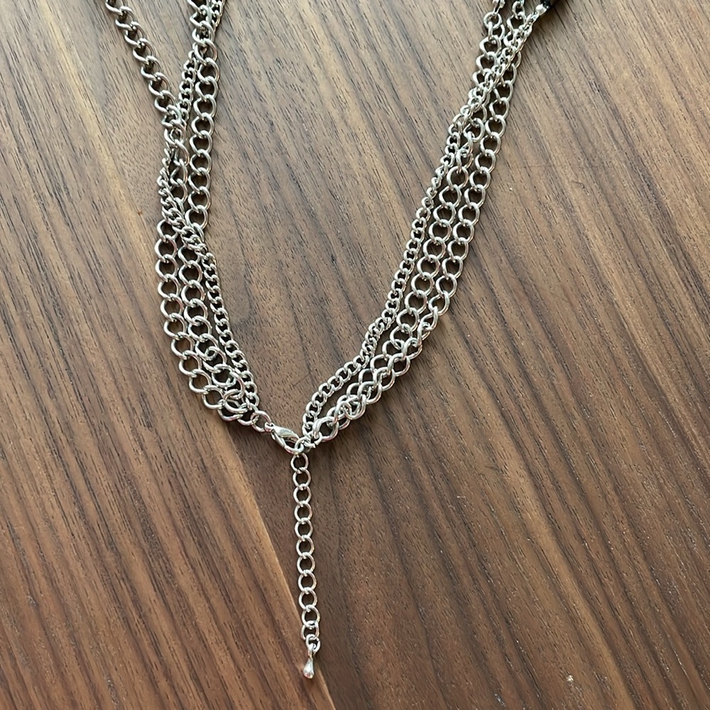 Fringe Necklace & bracelet black CRYSTAL GEMS NWOT - Picture 8 of 10